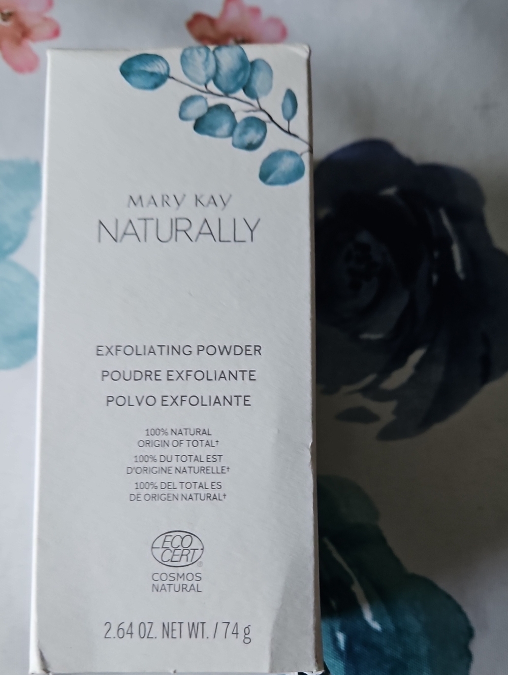 Mary Kay Naturally Exfoliating Powder - White with Teal Accents
